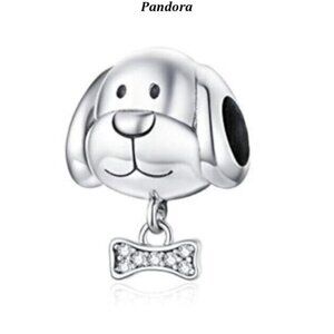 Pandora Dog Charm 925 Sterling Silver Charm Compatible with Pandora NEW